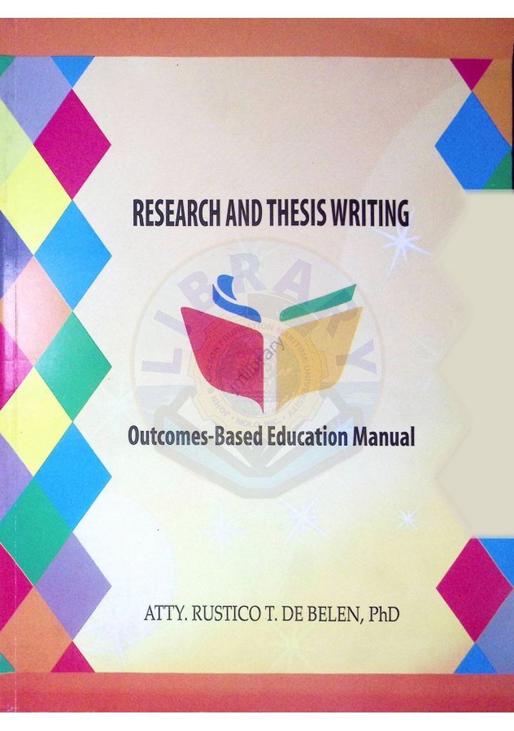 Research and thesis writing by De Belen 2018